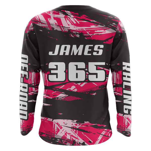 Girl Women Motocross Racing Jersey Pink Black Upf30+ Dirt Bike Shirt Motorcycle Jersey XM220