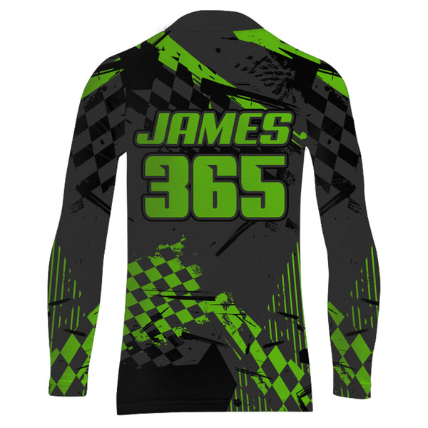 Green Dirt Bike Jersey Upf30+ Men Kid Youth Motocross Shirt Caro MotoX MX Racing Jersey XM145