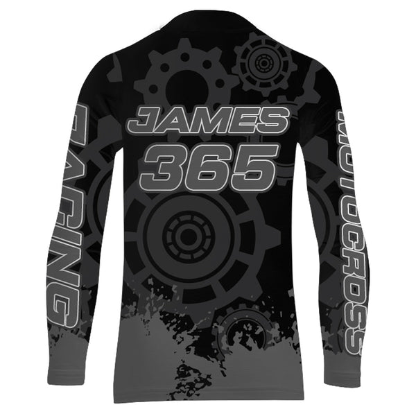 Motocross Racing Jersey Men Kid UPF30+ Grey Dirt Bike Riding Jersey MX Off-Road Shirt XM227