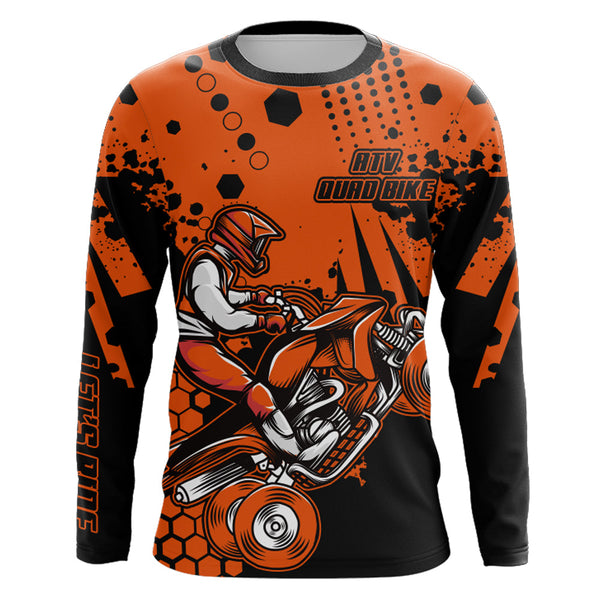 ATV Motocross Jersey Orange UPF30+ Kid Women Men Quad Bike Racing Jersey Off-road MX58