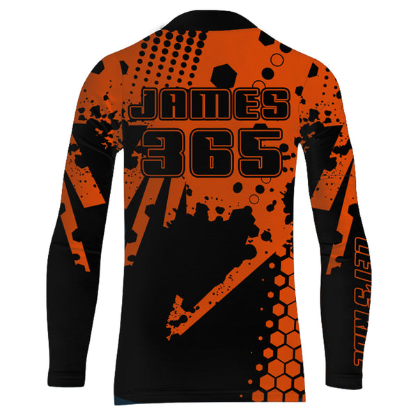 ATV Motocross Jersey Orange UPF30+ Kid Women Men Quad Bike Racing Jersey Off-road MX58