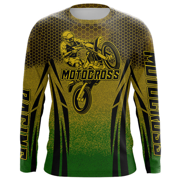 Custom Dirt Bike Racing Jersey Men Kid Upf30+ Motocross Off-Road Jersey Youth MX Shirt XM164