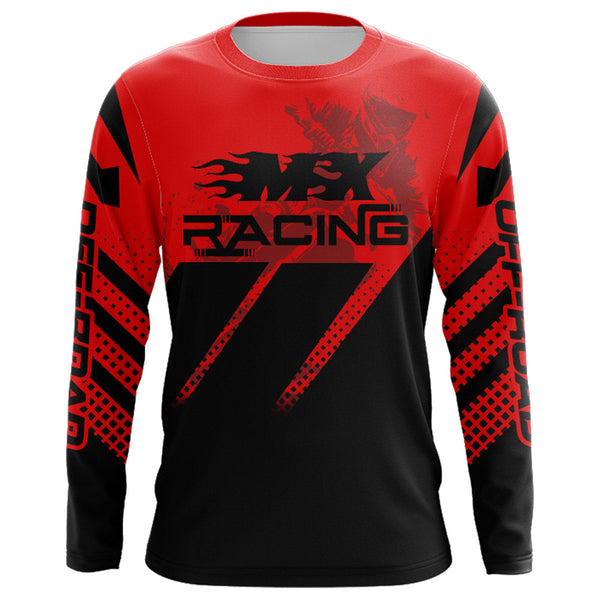 Motocross MX Racing Jersey Men Kid Women UPF30+ Red Off-road Dirt Bike Riding Shirt XM233