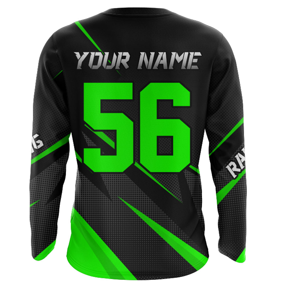 Motocross Racing Jersey Green Men Kid Upf30+ Dirt Bike Shirt Off-Road ...