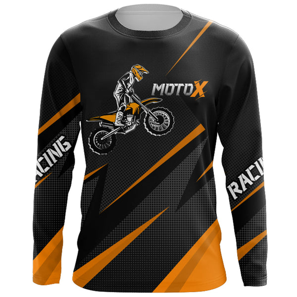 Motocross Racing Jersey Orange Men Kid Women Upf30+ Dirt Bike Shirt Off-Road MX Jersey XM248-O