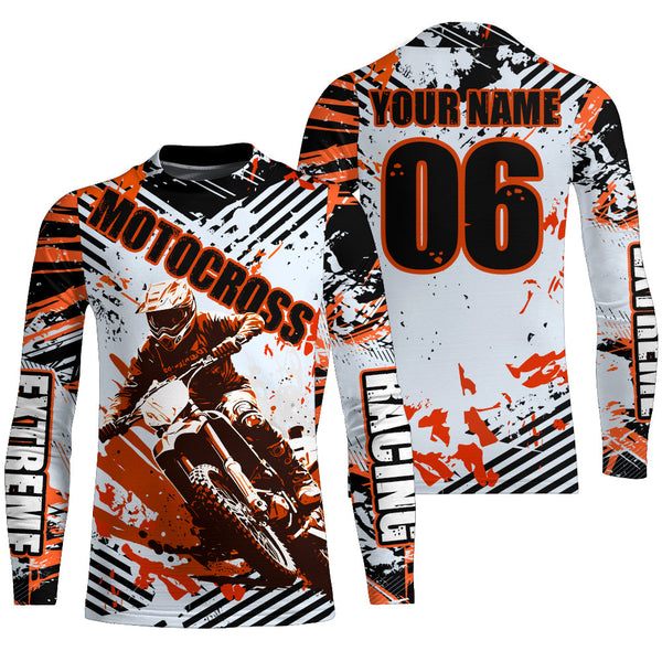 Motocross Racing Jersey Men Kid MX Custom UV Protective Youth Dirt Bike Off-road Shirt XM64