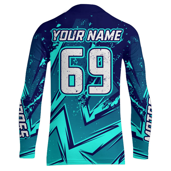 Motocross Racing Jersey UPF30+ Youth Dirt Bike Shirt Men Women Kid Off-Road Motorcycle XM93