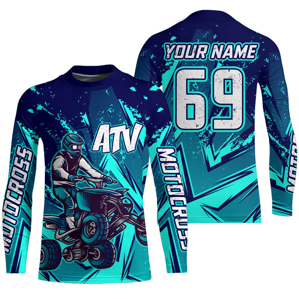 ATV Motocross Jersey Men Kid Women Upf30+ Quad Bike Shirt Off-Road ATV Racing Jersey MX07