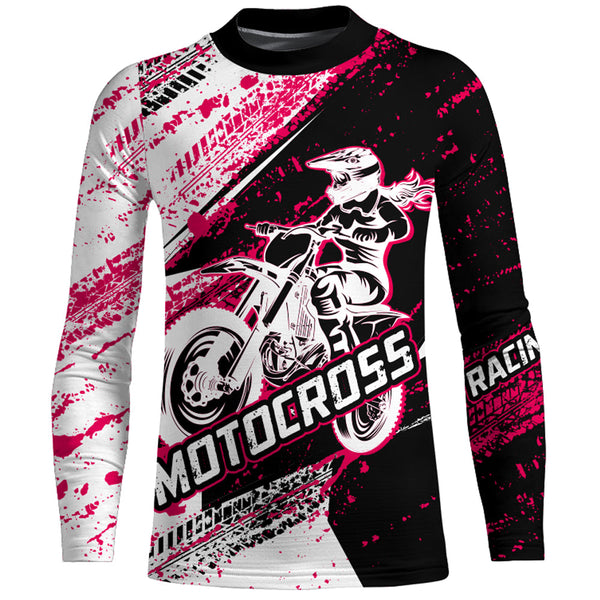 MX Racing Jersey Biker Girl Motocross Shirt Upf30+ Off-Road Youth Dirt Bike Motorcycle XM169