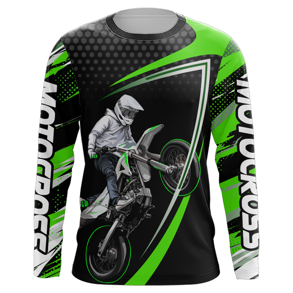 Motocross Racing Jersey UPF30+ Youth Motorcycle Dirt Bike Jersey Off-Road Shirt Kid Men XM173