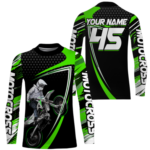 Motocross Racing Jersey UPF30+ Youth Motorcycle Dirt Bike Jersey Off-Road Shirt Kid Men XM173