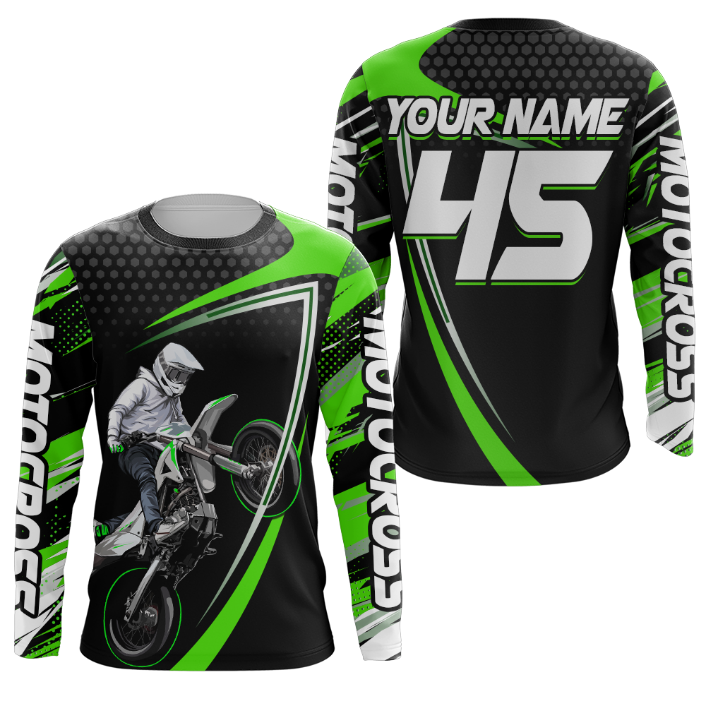 Motocross Racing Jersey UPF30+ Youth Motorcycle Dirt Bike Jersey Off-Road Shirt Kid Men XM173