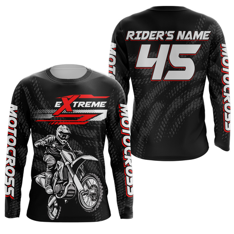 Extreme Motocross Racing Jersey UPF30+ Youth Dirt Bike Shirt Kid Men Off-road Long Sleeves XM130