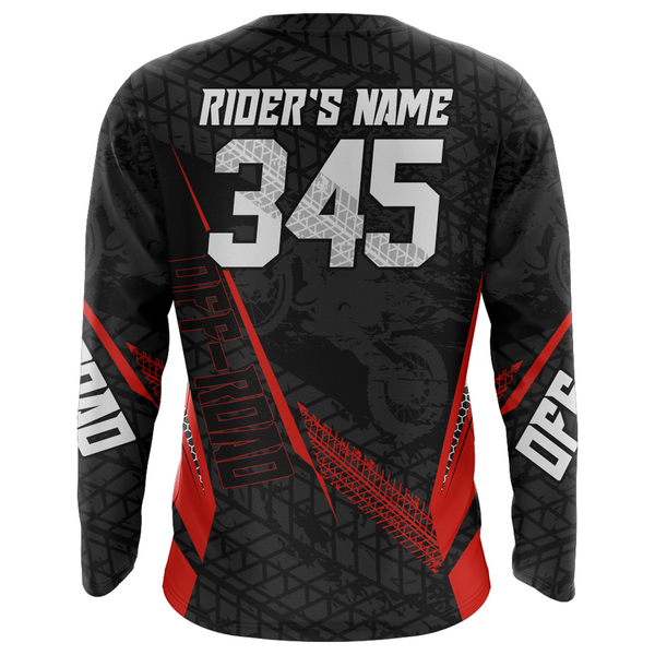 Motocross Racing Jersey Kid Women Men Dirt Bike Shirt Upf30+ Off-road Jersey Red XM254