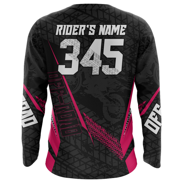 Motocross Racing Jersey Kid Women Men Dirt Bike Shirt Upf30+ Off-road Jersey Pink XM254