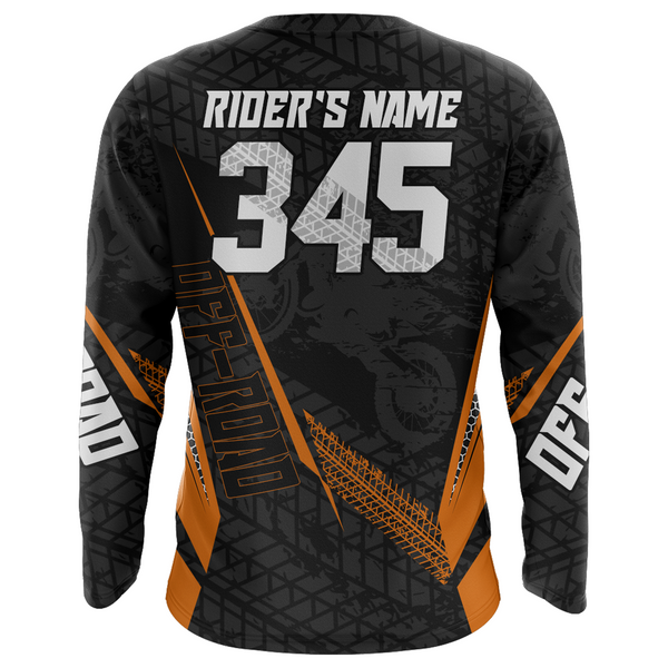 Motocross Racing Jersey Kid Women Men Dirt Bike Shirt Upf30+ Off-road Jersey Orange XM254