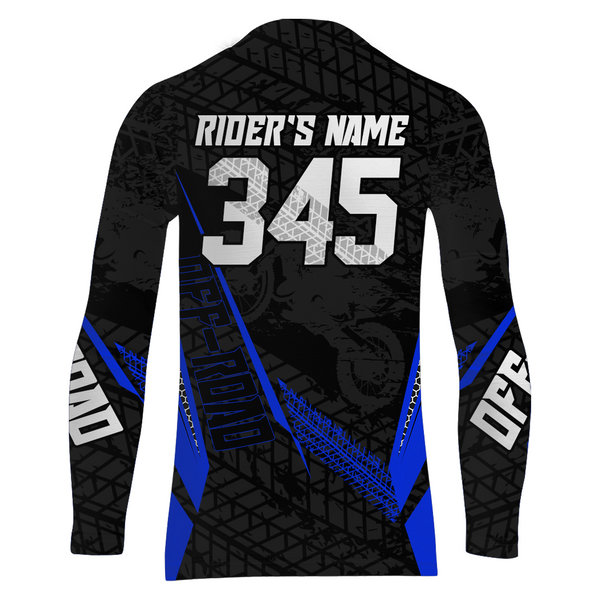 Motocross Racing Jersey Kid Women Men Dirt Bike Shirt Upf30+ Off-road Jersey Blue XM254