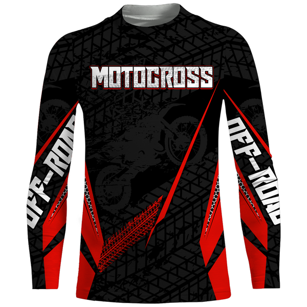 Motocross Racing Jersey Kid Women Men Dirt Bike Shirt Upf30+ Off-road Jersey Red XM254