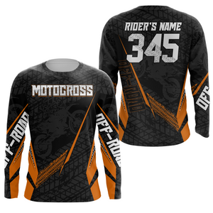 Motocross Racing Jersey Kid Women Men Dirt Bike Shirt Upf30+ Off-road Jersey Orange XM254