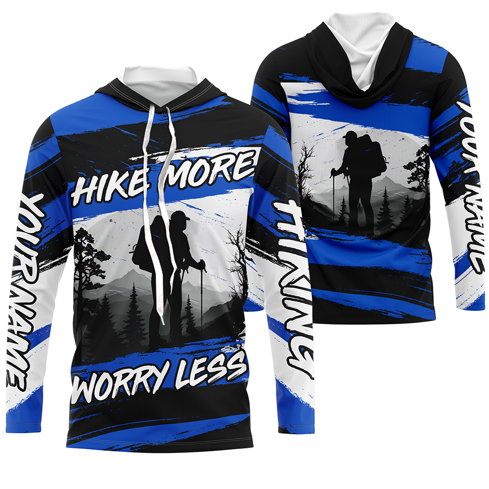 Hiking Shirt For Men Women Upf30+ Blue Hiking Shirts Short & Long Sleeved Clothes HM14