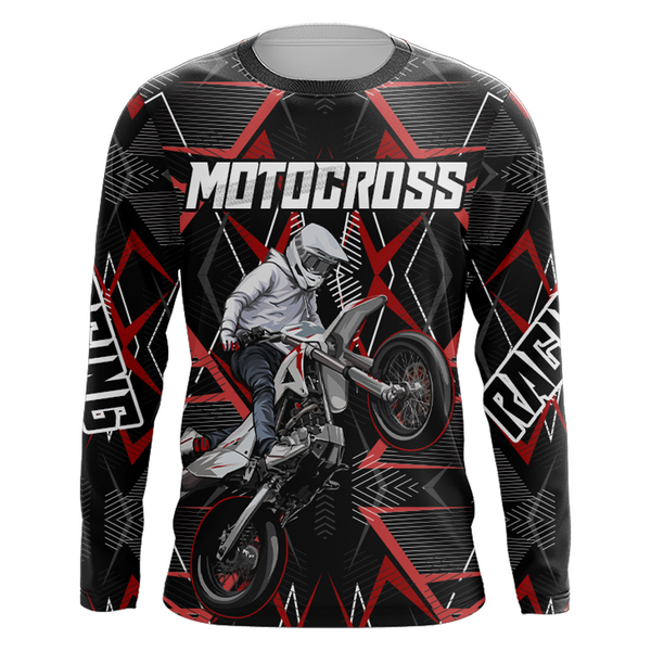 Custom Motocross Jersey UPF30+ Youth Dirt Bike Shirt Orange Off-Road Kid Men Motorcycle XM150