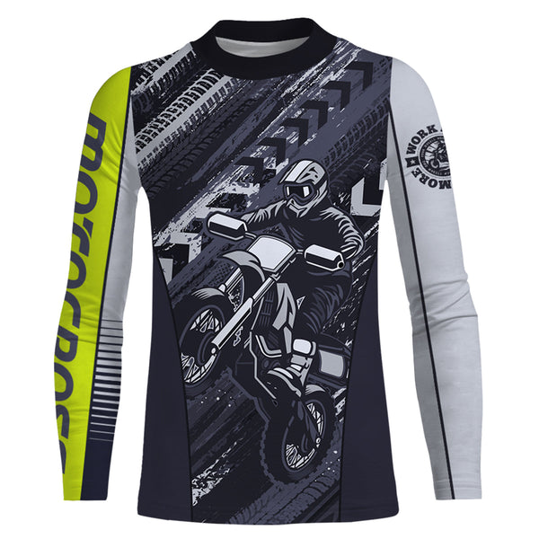 Motocross Racing Jersey Upf30+ Dirt Bike Off-Road Shirt Youth Men Kid Motorcycle Shirt XM235