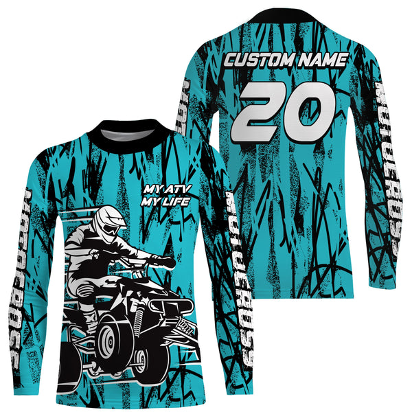 ATV Motocross Racing Jersey Youth Kid Men Upf30+ Quad Bike ATV Motorcycle Riding Shirt MX13