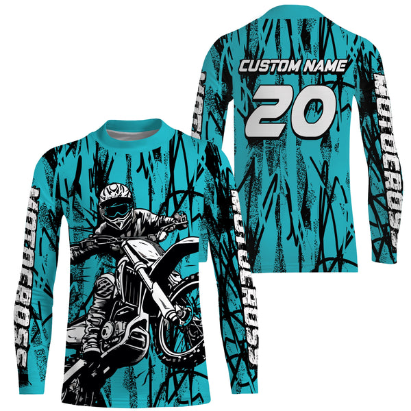 Motocross Racing Jersey UPF30+ Dirt Bike Shirt Youth Motorcycle Kid Men Off-Road XM117