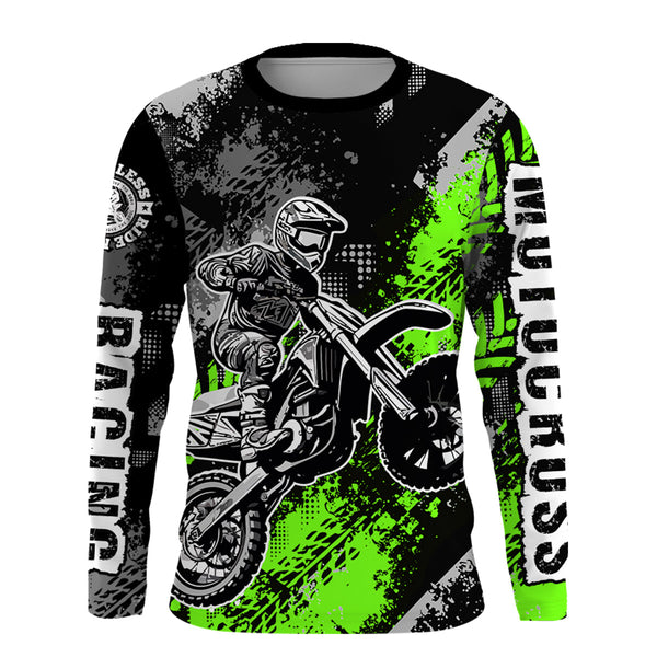 Motocross Racing Jersey Green Upf30+ Dirt Bike Shirt Men Kid Racing Motorcycle Jersey XM246