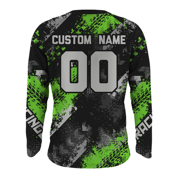 Green Motocross Racing Jersey Men Kid Women Upf30+ Dirt Bike Shirt MX Off-Road Jersey XM247