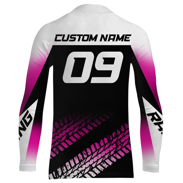 Pink Motocross Racing Jersey Upf30+ Dirt Bike Shirt Youth Women Kid Motorcycle Jersey XM179