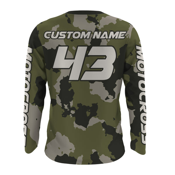 Camo ATV Motocross Racing Jersey Upf30+ Quad Bike Jersey Men Kid Women ATV Riding MX39