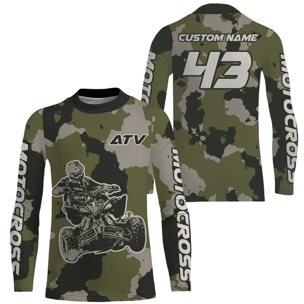 Camo ATV Motocross Racing Jersey Upf30+ Quad Bike Jersey Men Kid Women ATV Riding MX39