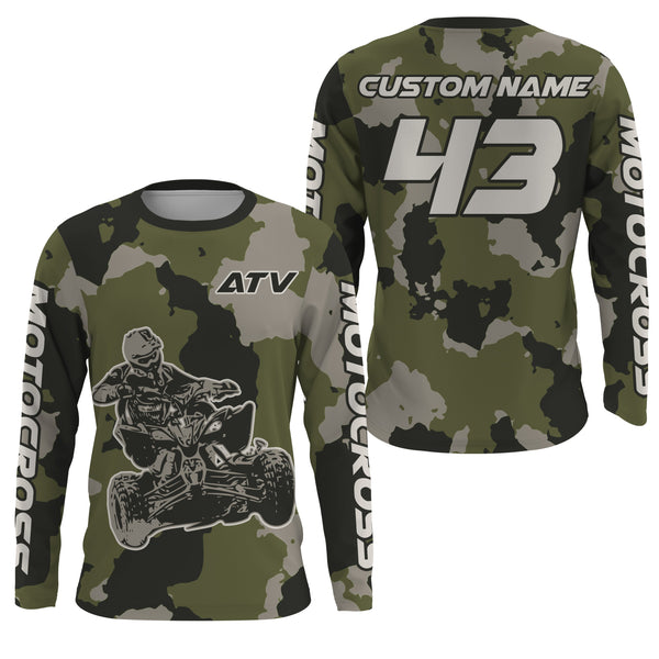 Camo ATV Motocross Racing Jersey Upf30+ Quad Bike Jersey Men Kid Women ATV Riding MX39