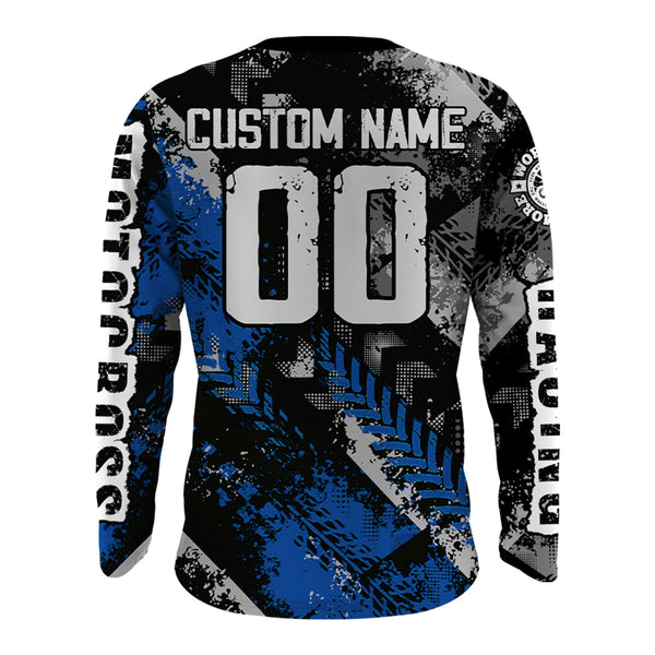 Motocross Racing Jersey Blue Upf30+ Dirt Bike Shirt Men Women Kid Off-road Riding Jersey XM250