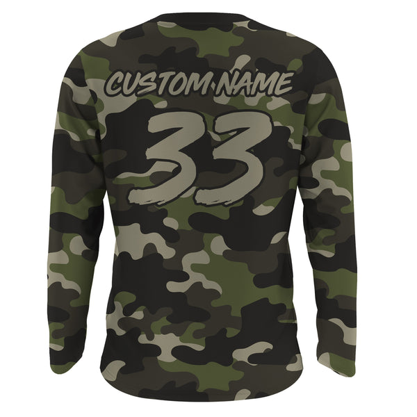 Camo Racing Jersey UPF30+ Motocross Shirt Off-road Dirt Bike Jersey Youth Men Jersey XM183