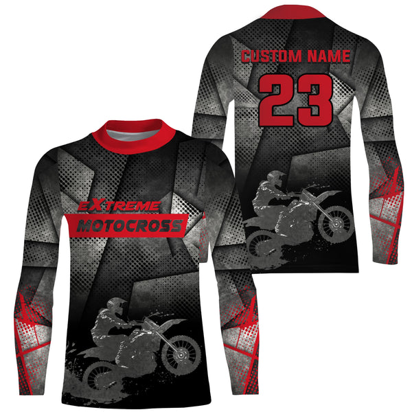 Custom Motocross Racing Jersey UPF30+ Adult&Kid Dirt Bike Extreme Off-Road MX Racing Shirt XM79