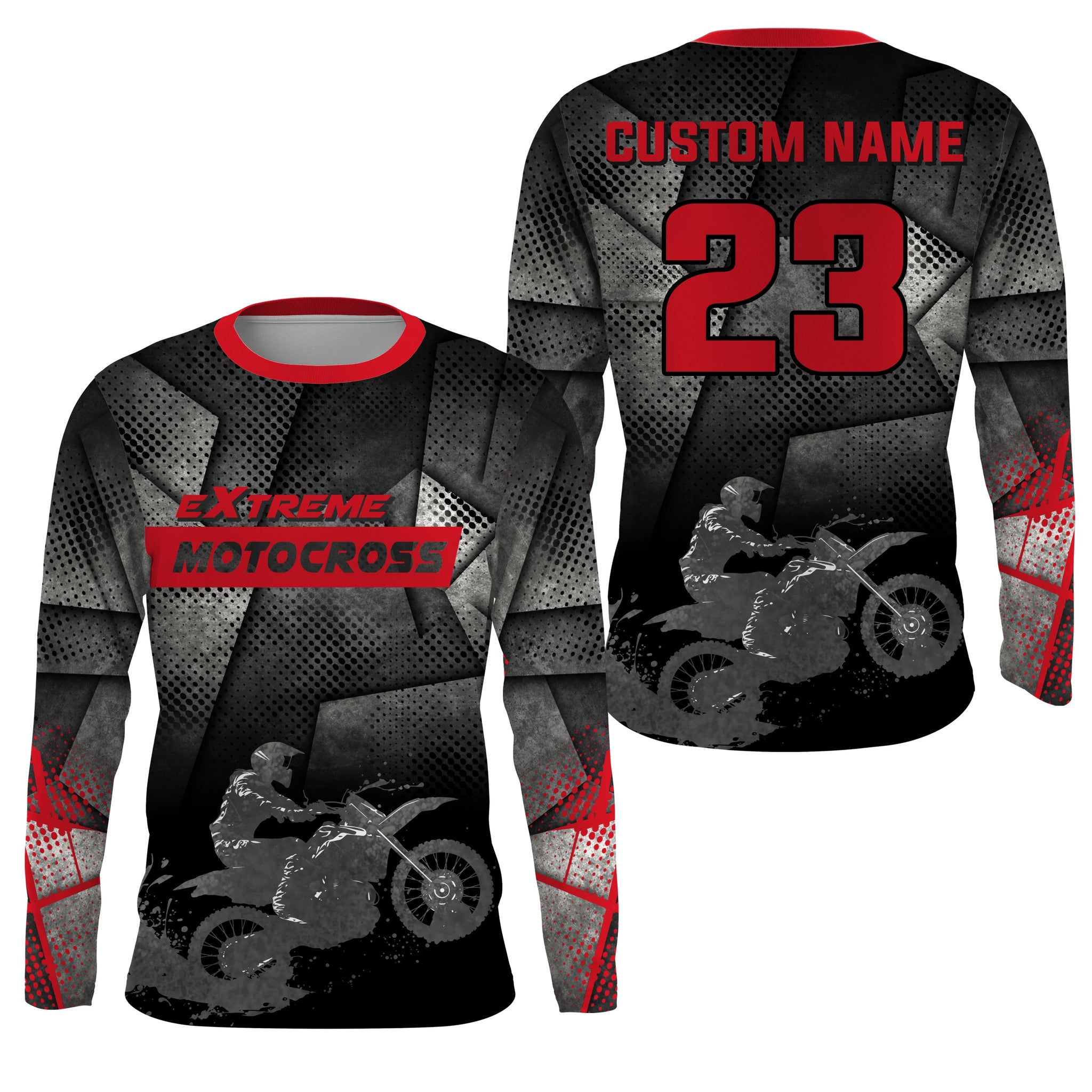 Custom Motocross Racing Jersey UPF30+ Adult&Kid Dirt Bike Extreme Off-Road MX Racing Shirt XM79