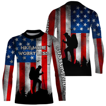 Patriotic Hiking Shirt For Men Women Upf30+ American Flag Hiking Shirts Short & Long Sleeve HM10