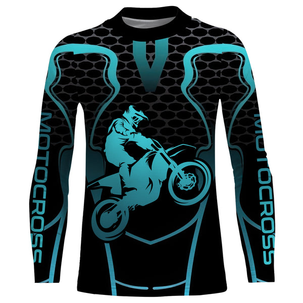 Racing Jersey Motocross Youth Blue Upf30+ Dirt Bike Off-Road MX Jersey Men Kid Motorcycle XM151