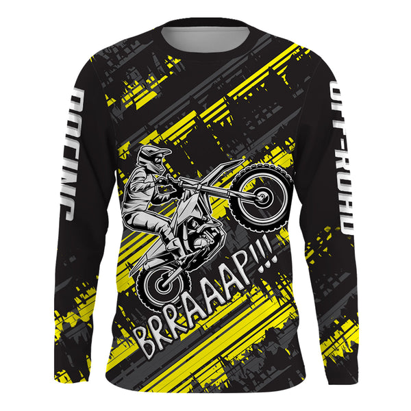 Yellow Motocross Racing Jersey Men Kid Upf30+ Dirt Bike Motorcycle Riding Off-Road XM224