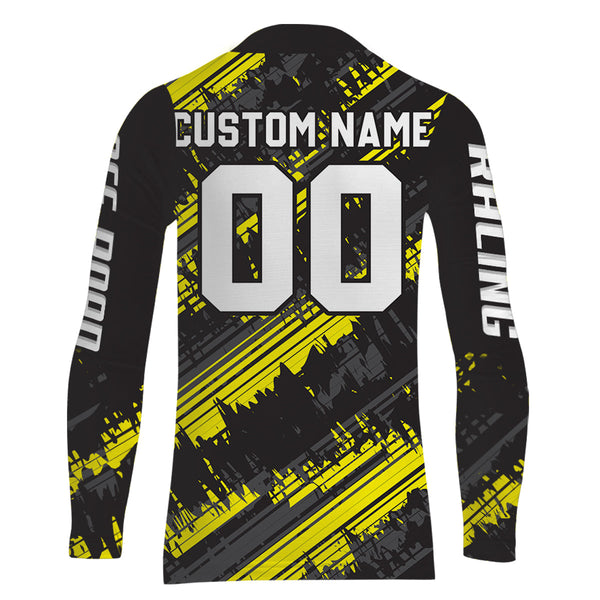 Yellow Motocross Racing Jersey Men Kid Upf30+ Dirt Bike Motorcycle Riding Off-Road XM224