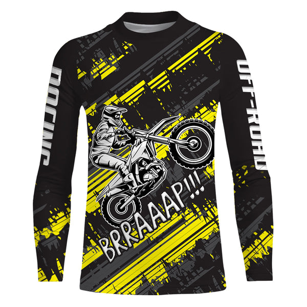 Yellow Motocross Racing Jersey Men Kid Upf30+ Dirt Bike Motorcycle Riding Off-Road XM224