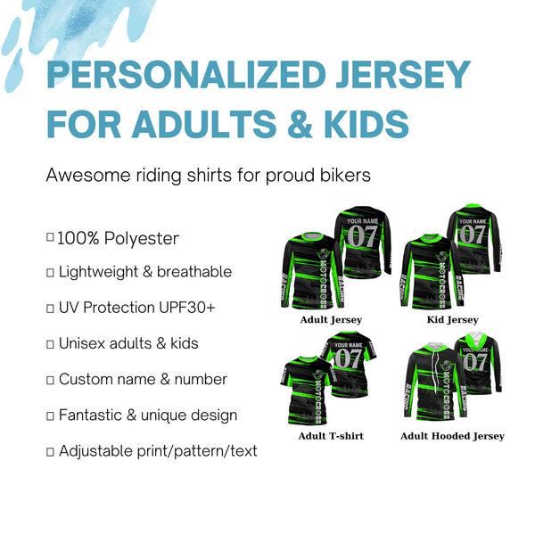 Personalized MX adult&kid jersey UV protective Motocross for life racing biker off-road shirt PDT346