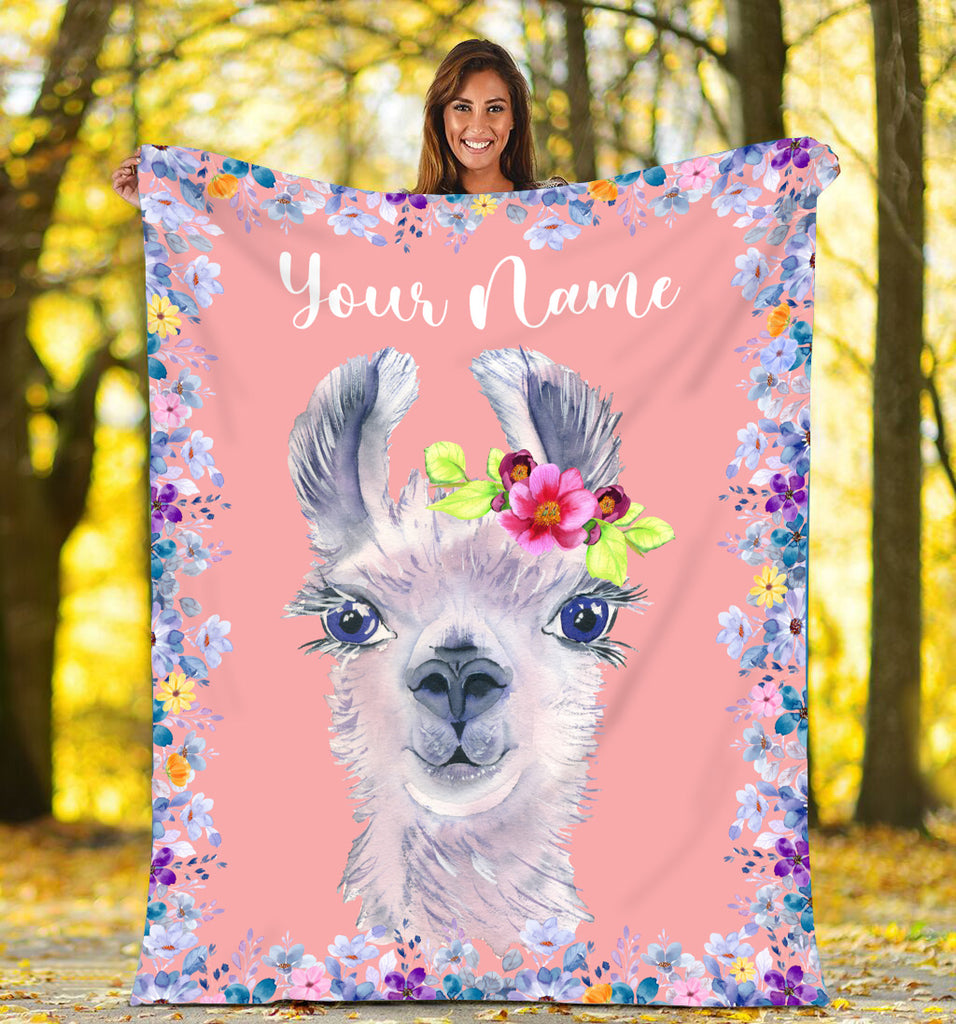 Personalized hot sale llama blanket