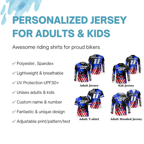 Extreme BMX racing jersey Custom American UPF30+ stunt Off-road shirt Cycling gear| SLC81