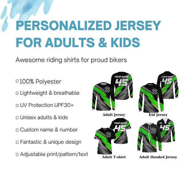 Custom logo racing jersey UPF30+ UV protective Work Less Ride More dirt bike motorcycle racewear NMS1014