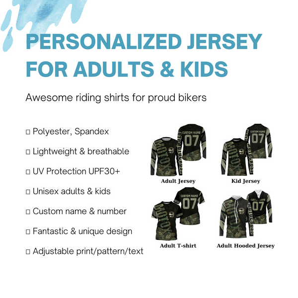 Custom Motocross Jersey UPF30+ No Guts No Glory Dirt Bike MX Racing Jersey Adult&Kid Off-Road Motorcycle| NMS772