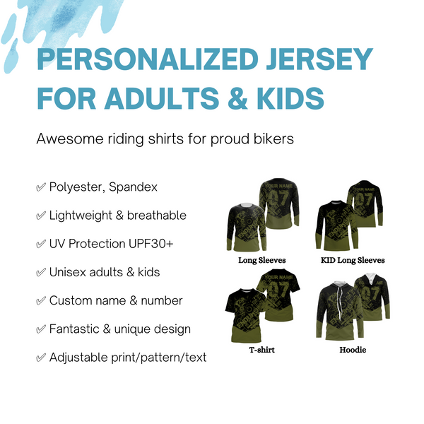 Personalized Enduro Jersey UPF30+ Mountain Off-road Motocross Adult&Kid Extreme Dirt Bike Racing| NMS697