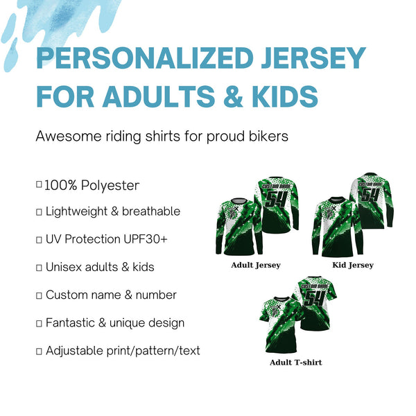 Personalized dirt bike kid men women jersey motoX off-road UPF30+ Motocross racing shirt PDT394